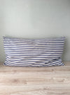 Bolster in blue and white stripes. Sweden c.1900