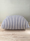 Bolster in blue and white stripes. Sweden c.1900