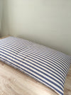 Bolster in blue and white stripes. Sweden c.1900