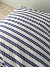 Bolster in blue and white stripes. Sweden c.1900