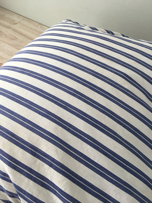 Bolster in blue and white stripes. Sweden c.1900