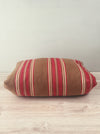 Cushion in brown and red stripes. Sweden c.1900
