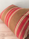 Cushion in brown and red stripes. Sweden c.1900