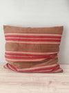 Cushion in brown and red stripes. Sweden c.1900