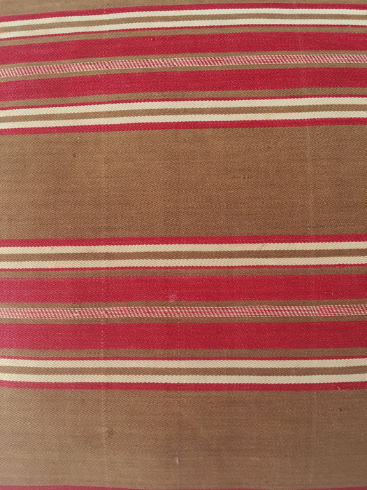 Cushion in brown and red stripes. Sweden c.1900