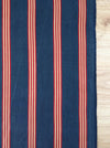 Ticking in indigo blue, red and beige stripes. Sweden c.1900 - 67 cm × 1.84 meters (3.68 m avail.)