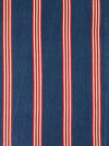 Ticking in indigo blue, red and beige stripes. Sweden c.1900 - 67 cm × 1.84 meters (3.68 m avail.)