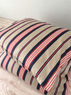 Cushion in blue, red and gray stripes. Sweden c.1940 - 99×55 cm