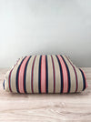 Cushion in blue, red and gray stripes. Sweden c.1940 - 99×55 cm