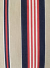 Cushion in blue, red and gray stripes. Sweden c.1940 - 99×55 cm