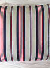 Cushion in blue, red and gray stripes. Sweden c.1940 - 99×55 cm