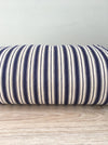 Cushion in blue and white stripes. Sweden c.1900
