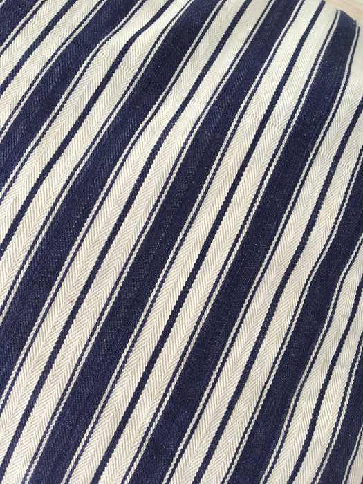 Cushion in blue and white stripes. Sweden c.1900