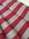 Ticking in gray and red stripes. Sweden c.1930 - 57 cm × 3.86 meters (2 pieces avail.)