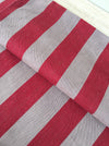 Ticking in gray and red stripes. Sweden c.1930 - 57 cm × 3.86 meters (2 pieces avail.)