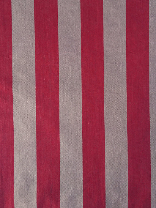 Ticking in gray and red stripes. Sweden c.1930 - 57 cm × 3.86 meters (2 pieces avail.)