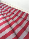 Ticking in gray and red stripes. Sweden c.1930 - 57 cm × 3.86 meters (2 pieces avail.)