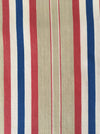 Swedish ticking in blue, red, white and beige stripes. c.1940 - 112 cm × 0.29 meters