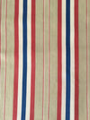 Swedish ticking in blue, red, white and beige stripes. c.1940 - 112 cm × 0.29 meters