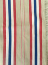 Swedish ticking in blue, red, white and beige stripes. c.1940 - 112 cm × 0.29 meters