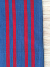 Intense red and blue stripes Swedish ticking. c.1930 - Lot of 2 pieces (~4.8 meters)