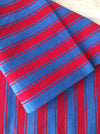 Pair of Swedish cushion covers in blue and red stripes. c.1930 - 54×69 cm ea.