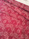 Swedish ticking in red floral damask. c.1900 - 140 cm × 1.73 meters