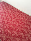 Swedish ticking in red floral damask. c.1900 - 140 cm × 1.73 meters