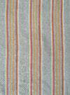 Swedish ticking in faded brown, yellow, red and white stripes linen. c.1900 - Lot of 2 pieces (~2.15 meters)