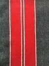 Swedish cushion cover in intense red and grey stripes. Wool. c.1900 - 46×62 cm