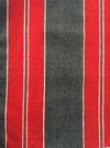 Swedish cushion cover in intense red and grey stripes. Wool. c.1900 - 46×62 cm