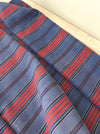 Swedish ticking in denim blue and red stripes. c.1930