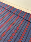 Swedish ticking in denim blue and red stripes. c.1930