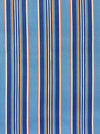 Denim blue, orange, red, and thin white stripes ticking. Sweden c.1940 - 70 cm × 4 meters 