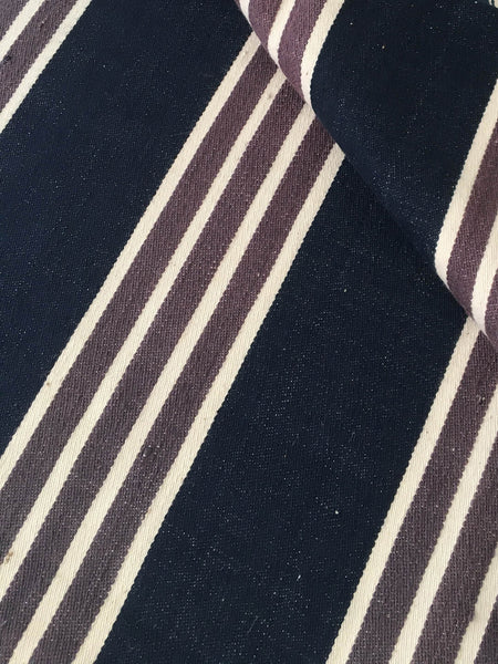 Denim blue and white stripes ticking. Sweden c.1900