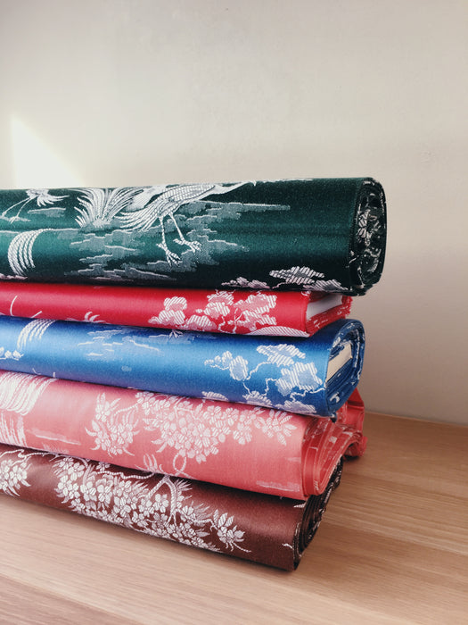 Heron birds ticking yardage. Spain c.1950 - Various pieces