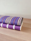 Lilac striped ticking yardage. Spain c.1950 - Various pieces