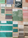 Ticking Depot - Antique Ticking Fabric Samples - Greens and Greys